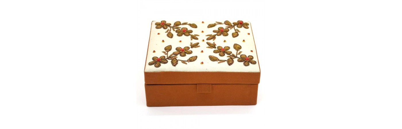 Beaded Floral Jewelry Box